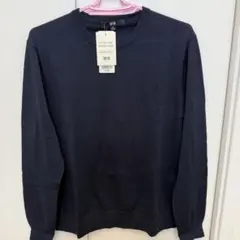ス*カ様 ユニクロ メリノクルーネックセーター ネイビー XL