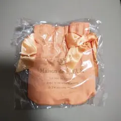 【オレンジ】メゾンドフルール　ダブルリボンギャザートートバッグ