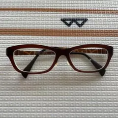 ゾフ　Zoff ブラウン長方形フレームメガネ 度あり