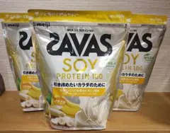 エコメルカリ便限定 SAVAS ソイプロテイン バナナ 700g 3袋 ザバス 