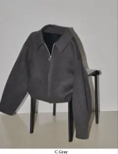 TODAYFUL サイズ36 チャコールグレー　23AW ウールジップブルゾン