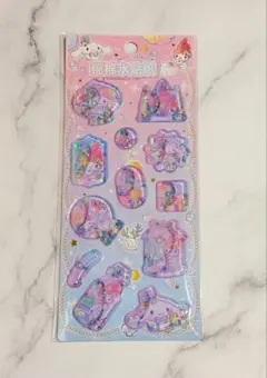シナモンロール＆マイメロディ　ウォーターシール　立体　3Ｄ　キラキラ　まとめ売り