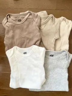 H&M ベビー コットンボディスーツ 5枚セット サイズ56のサムネイル