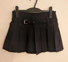 ZARA ブラック プリーツスカート xsサイズ　ミニスカート　ベルト付き