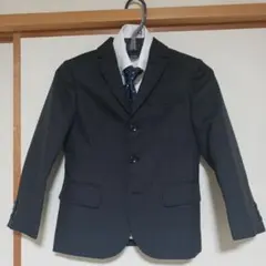 子供フォーマルスーツセット 120cm ネクタイ、ボタンダウン白シャツ付