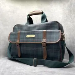 Harvard Polo Club Green Tartan Messenger