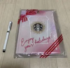 スターバックス ホリデージャーナルブック&クリアポーチ　ボールペン付のサムネイル