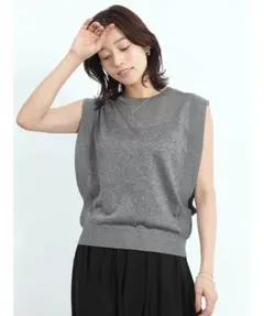 新品　ヤマダヤ　FENNEL ノースリーブラメニットトップス