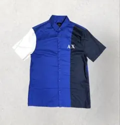 00s Armani Exchange border shirt y2kのサムネイル