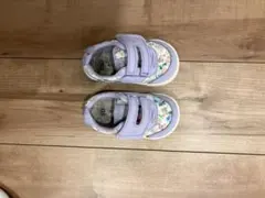 ベビーシューズ 紫色 花柄 IFME イフミー　女の子　靴　13.5 未使用