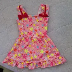 星柄リボン付きワンピース水着 、ラッシュガードセット100cm