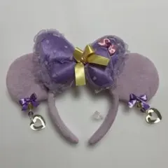 ミニーマウス耳カチューシャ パープル
