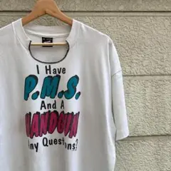 90s USA製 白 プリントTシャツ フルーツオブザルーム vintage
