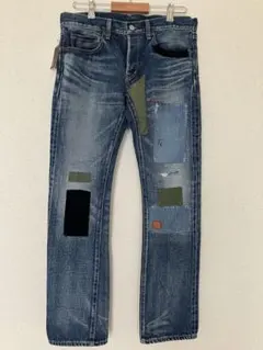 KAPITAL　パッチワーク ジーンズ　リメイク OKABILLY スマイル KAPITAL パッチワーク ジーンズ リメイク OKABILLY スマイル - メルカリ