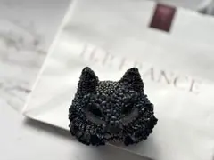 アシュペーフランス　H.P France 黒猫ブローチ