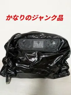 【かなりのジャンク品】GUCCI　エナメルバッグ