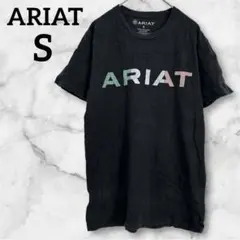 レア✨ARIAT 【S】　アリアト Tシャツ 黒　ロゴ　半袖　クルーネック