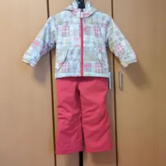 nima 子ども用スキーウェアセット ピンク系チェック