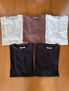 UNIQLO U エアリズムコットンオーバーサイズTシャツ Ｌサイズ　5枚セット