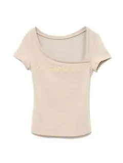 andmary Mary logo tops beige - メルカリ