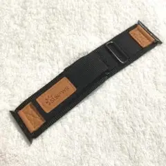 Apple Watch バンド 交換ベルト42mm ブラックオレンジ