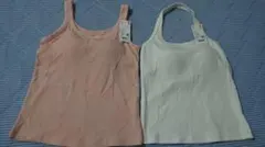 【新品タグ付】UNIQLO タンクトップ 白 ピンク 2枚セット S
