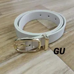 GU レディースベルト デザインループベルト ナチュラル アイボリー ゴールドのサムネイル