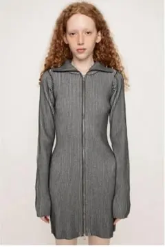 【美品】SLY フロントジップ ショートワンピース