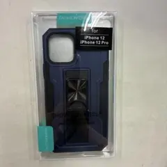 iPhone 12/12 Pro ケース ネイビー スタンド機能