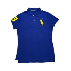 Ralph Lauren 青　ポロシャツ L ラルフローレン　ビッグポニーロゴ