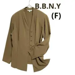 ☘️B.B.N.Y(F)テーラードジャケット　シャイニー感　長袖　レトロ　緑系