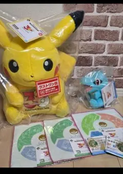 一番くじポケモン　ラストワン賞ピカチュウぬいぐるみ　ニャビー　アシマリ 一番くじポケモン30周年 ラストワン賞ピカチュウぬいぐるみ ニャビー