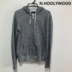 エヌハリウッド 霜降 グレー　ジップパーカー 38 定番