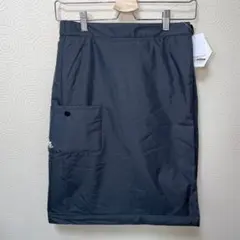 新品　ロゴス　巻きスカート 防寒　防風　撥水　中綿　ダークグレー　L