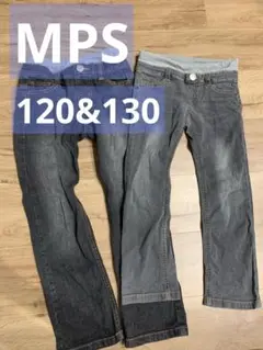 MPS デニム　刺繍　パンツ 長ズボン　120&130サイズ　2点セット