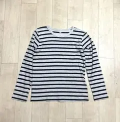 お値下げ　無印良品　キッズ　長袖カットソー ボーダー　130cm