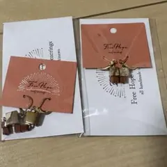 オリジナルデザインピアス 2個セット　金属アレルギー対応