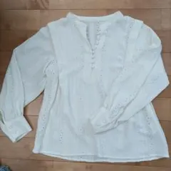 1回のみ着用★grove アイボリー 長袖ブラウス Mサイズ