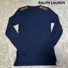 RALPH LAURENラルフローレン　ネイビー リブ　長袖カットソー Mサイズ