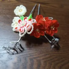 つまみ細工 髪飾り かんざし 七五三