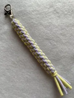 ティーホルダー（ハンドメイド）パステルイエロー/ラベンダー