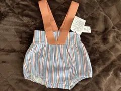 バースデイ Cottoli ストライプ サスペンダー付きブルマ 70-80