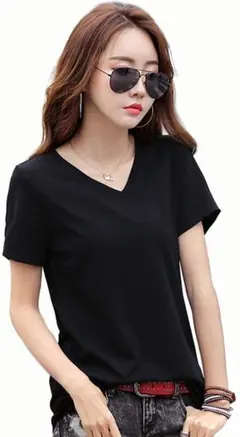 ｔシャツ 半袖 無地 おしゃれ ベーシック トップス  黒