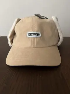 OUTDOOR PRODUCTS 耳付きベージュキャップ