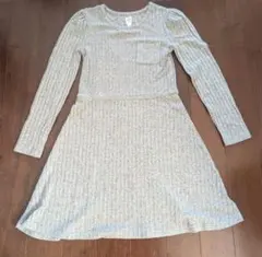 【美品】GAP KIDS 長袖 ワンピース グレー
