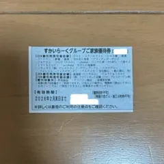 すかいらーく グループ しゃぶ葉 優待 25% 割引 2月 1枚