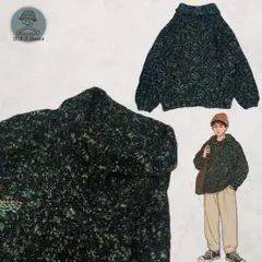 ダークグリーン ニット オーバーサイズ ジャンパー