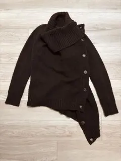 Ann Demeulemeester ロングカーディガン ブラック　ドレープ Ann Demeulemeester ロングカーディガン ブラック ドレープ