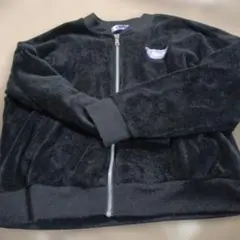 黒いフリース　パーカー　ジャケット