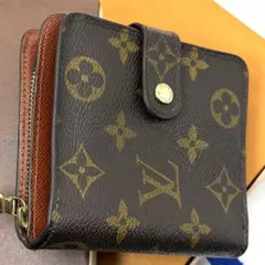 良品 ルイヴィトン モノグラム コンパクトジップ 財布 二つ折り ラウンドジップ